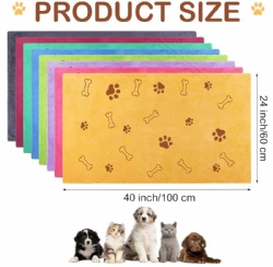 Pet supplies Soft Absorbent Lint-free Microfiber Quick Dry Dog Cleaning Paw Bath Towel for Dog drying