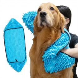 Luxury Absorbent Dog Towel Extra Large Microfiber Quick Drying Dog with Hand Pockets Pet Towel