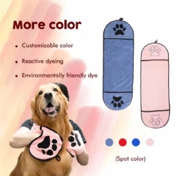 Absorbent Dog Towel Microfiber Quick Dry Towel With Hand Pocket Pet Towel For Medium And Large Dogs