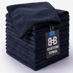 High Quality 12 X 12 Inch Customized logo Microfiber Window Rags Cleaning Cloth Shoe Polish Cloth Towel