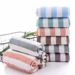 irect Selling Square High Quality Knitted Coral Fleece Thick Bath Towel