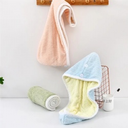 Customized Double Layer Thick Hair Towel wrap Super Absorbent Quick kernel of corn design Microfiber Hooded Towel