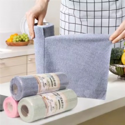 Custom Multi-Purpose Reusable Rag Kitchen Towel Microfiber Cleaning Cloth Roll with Tear Away Feature for 30, 50, 75, 90 pack