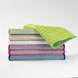 New Upgrade Multipurpose Double Layer Microfiber Wire Cleaning Cloths Dishwash Rag Non Scratch Wire Dishcloth